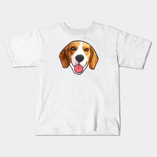 Beagle Dog Head Kids T-Shirt